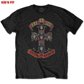 Guns N Roses - Appetite For Destruction Toddler and Youth Black Shirt