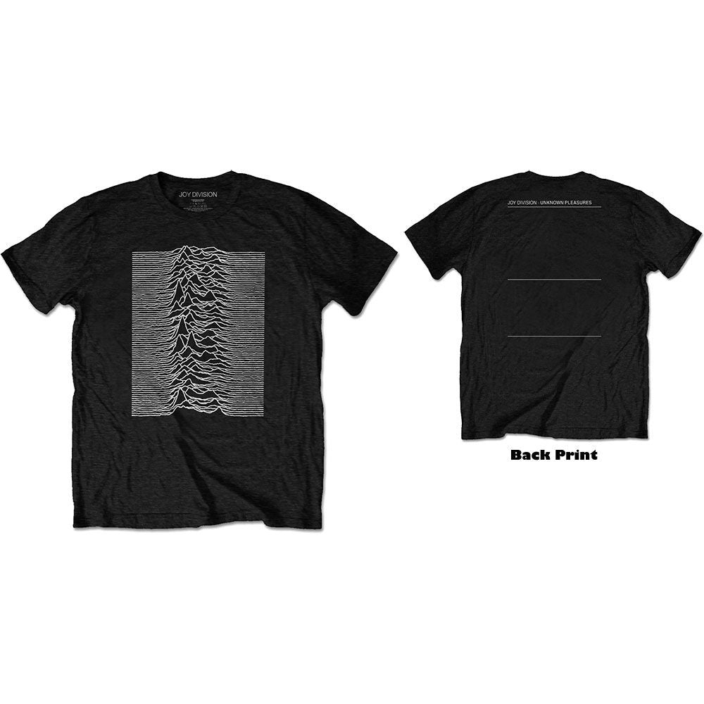 Joy Division - Unknown Pleasures Back Print Black Shirt - 100% Official Merchandise