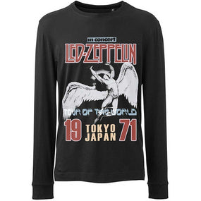 Led Zeppelin - 1971 World Tour Black Long Sleeve Shirt