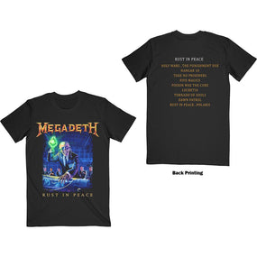 Megadeth - Rust In Peace Tracklist Black Shirt