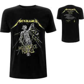 Metallica - And Justice For All Tracklist Black Shirt