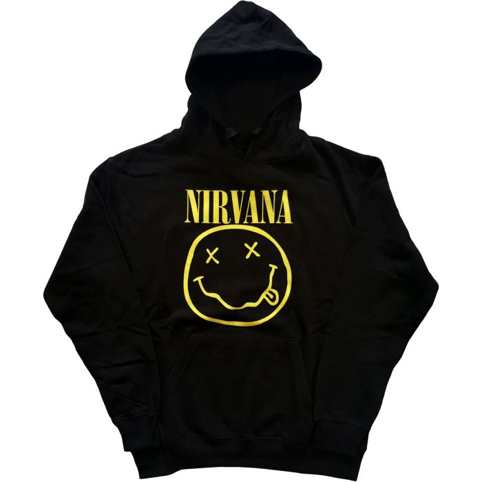 Nirvana - Pullover Black Hoodie (Smiley)