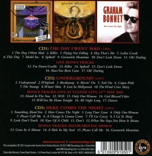 Bonnet, Graham - Flying...Not Falling 1991-1999 (The Day I Went Mad/Underground/Here Comes The Night) (3CD) - CD - New