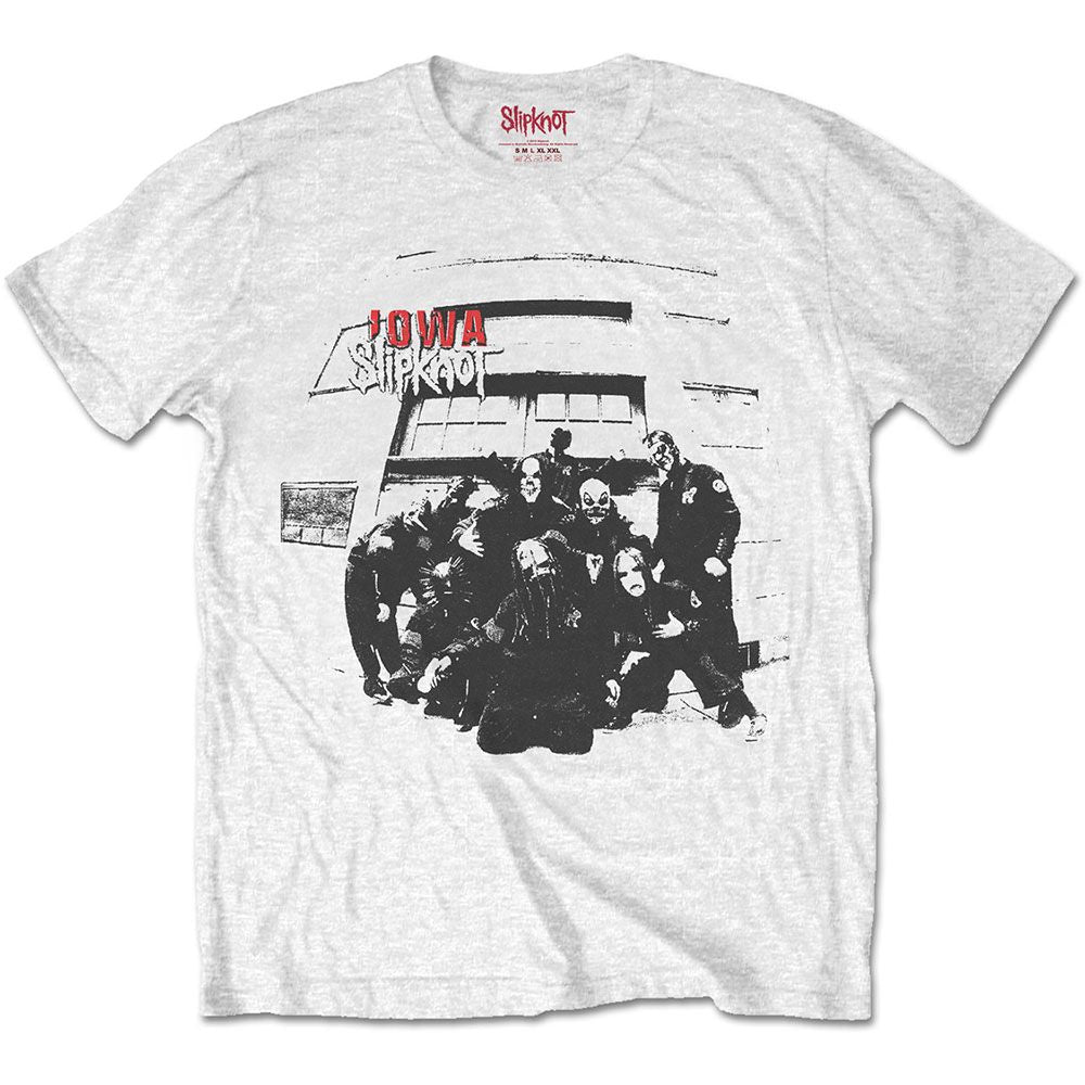 Slipknot - Iowa Band & Tracklist White Shirt