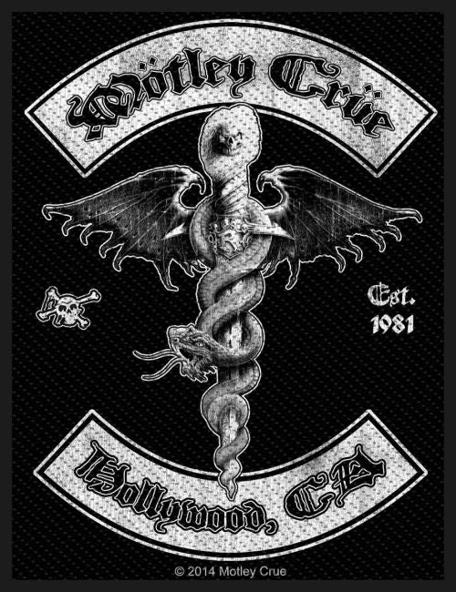 Motley Crue - Hollywood (100mm x 75mm) Sew-On Patch