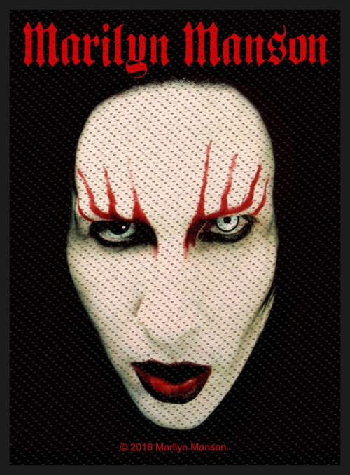 Manson, Marilyn - Face (100mm x 75mm) Sew-On Patch