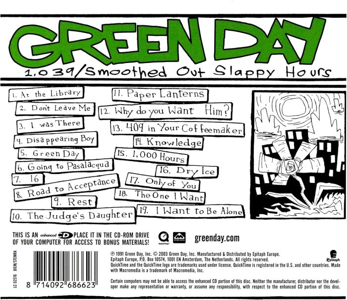Green Day - 1,039/Smoothed Out Slappy Hours - CD - New