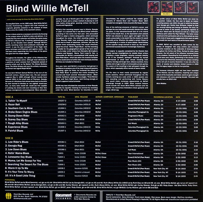 McTell, Blind Willie - Complete Recorded Works In Chronological Order, Volume 2 - Vinyl - New
