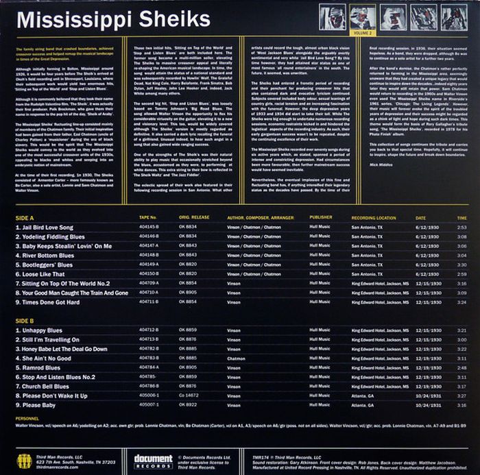 Mississippi Sheiks - Complete Recorded Works Presented In Chronological Order, Volume 2 - Vinyl - New