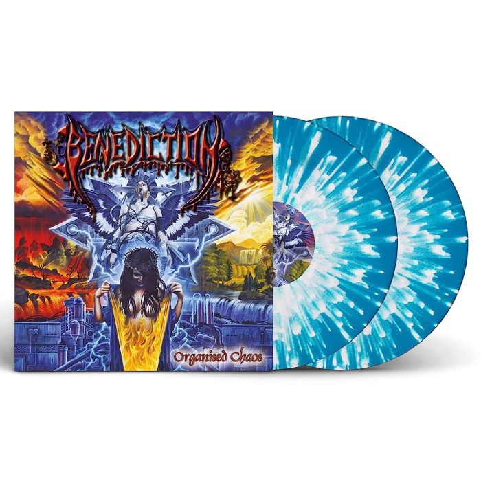 Benediction - Organised Chaos (2023 2LP Light Blue/White Splatter vinyl gatefold reissue) - Vinyl - New