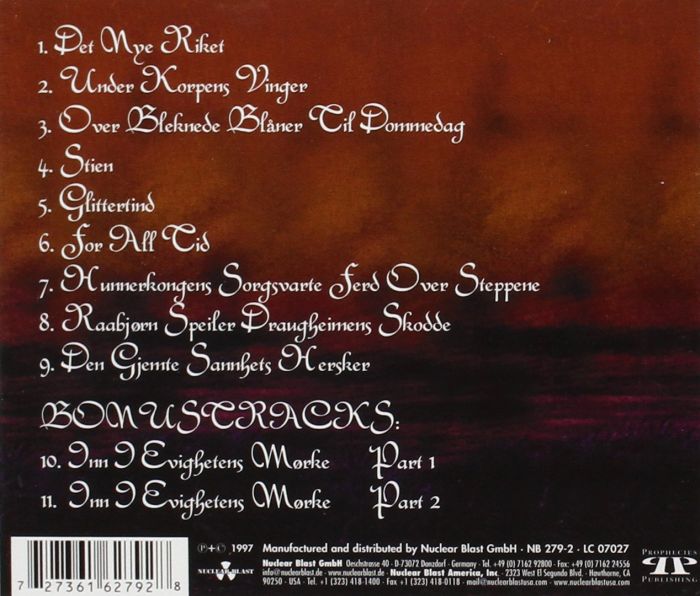 Dimmu Borgir - For All Tid (reissue with 2 bonus tracks) - CD - New