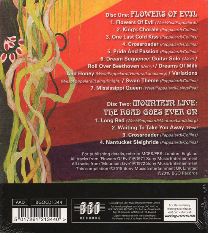 Mountain - Flowers Of Evil/Mountain Live: The Road Goes Ever On (2018 2CD remastered reissue) - CD - New