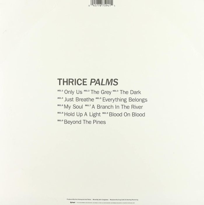 Thrice - Palms (Ltd. Ed. Clear vinyl) - Vinyl - New