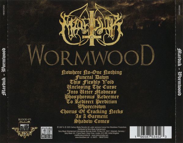 Marduk - Wormwood (2023 reissue with bonus track) - CD - New