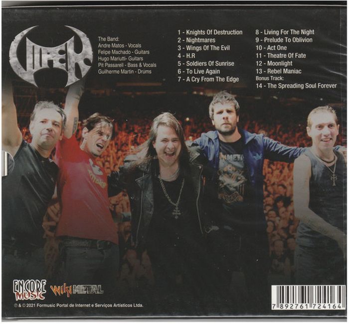 Viper - To Live Again: Live In Sao Paulo (with slipcase & bonus track) - CD - New