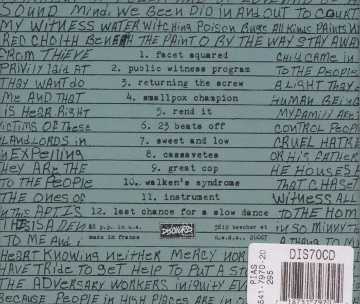 Fugazi - In On The Kill Taker - CD - New