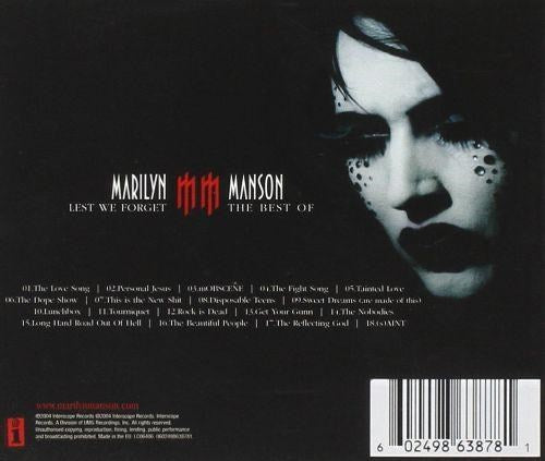 Manson, Marilyn - Lest We Forget - The Best Of Marilyn Manson (Euro. Ed. with bonus track) - CD - New