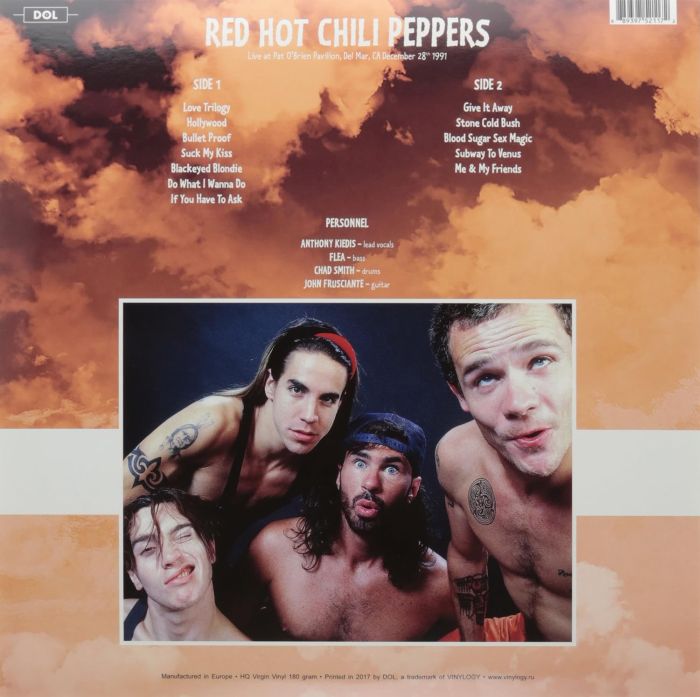 Red Hot Chili Peppers - Live At Pat O'Brien Pavilion, Del Mar, CA December 28th 1991 (2017 180g Red vinyl issue) - Vinyl - New