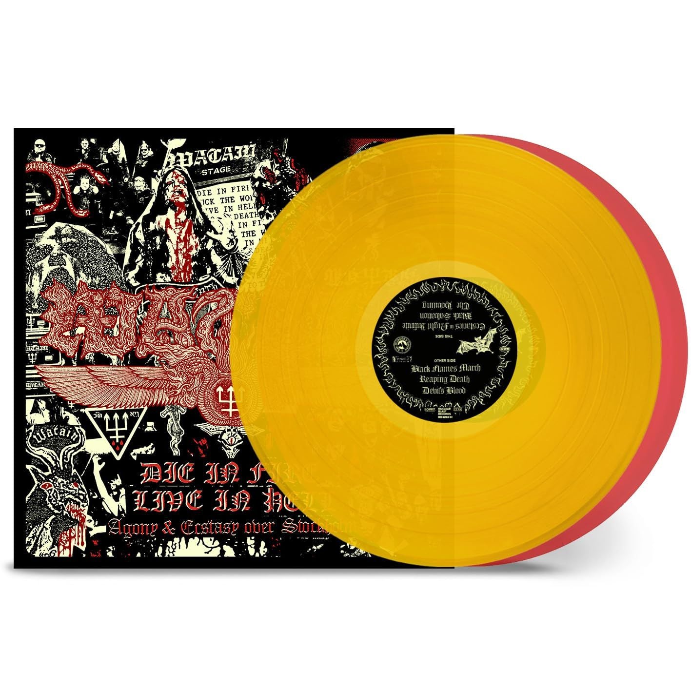 Watain - Die In Fire - Live In Hell (Ltd. Ed. 2LP Transparent Yellow & Red vinyl gatefold) - Vinyl - New