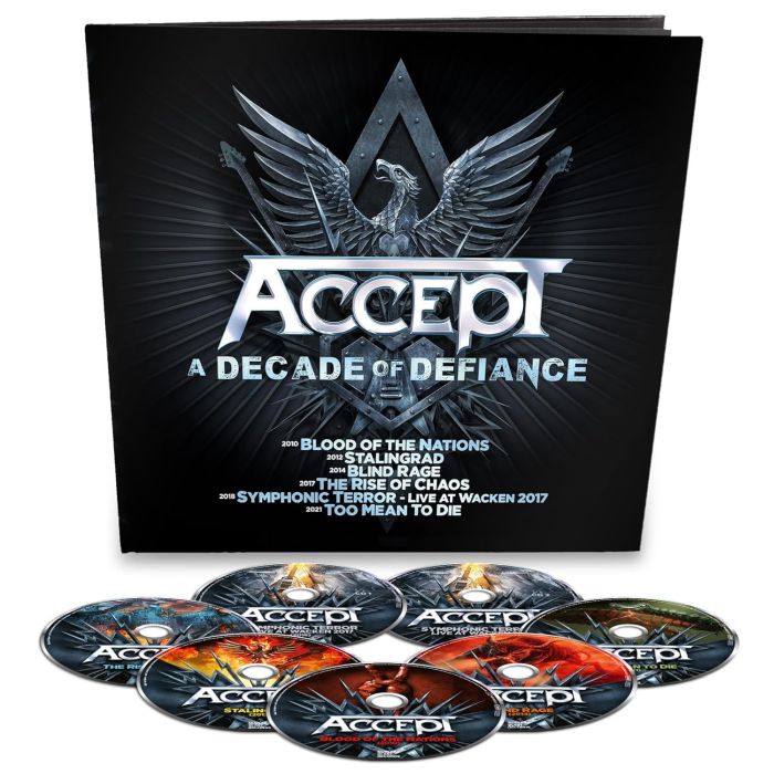 Accept - Decade Of Defiance, A (Blood Of The Nations/Stalingrad/Blind Rage/The Rise Of Chaos/Symphonic Terror - Live At Wacken 2017/Too Mean To Die) (Ltd. Deluxe Ed. 7CD Artbook - 1000 copies) - CD - New