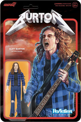 Metallica - Cliff Burton (Flannel Shirt) 3.75 inch Super7 ReAction Figure