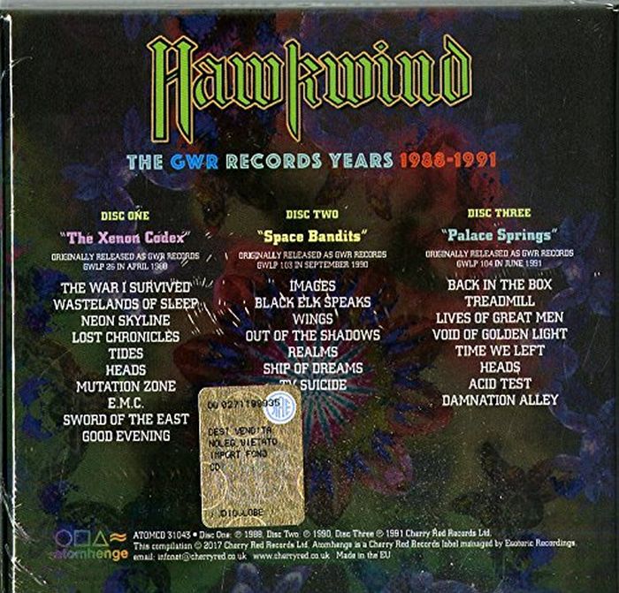 Hawkwind - GWR Records Years 1988-1991, The (The Xenon Codex/Space Bandits/Palace Springs) (3CD Box Set) - CD - New