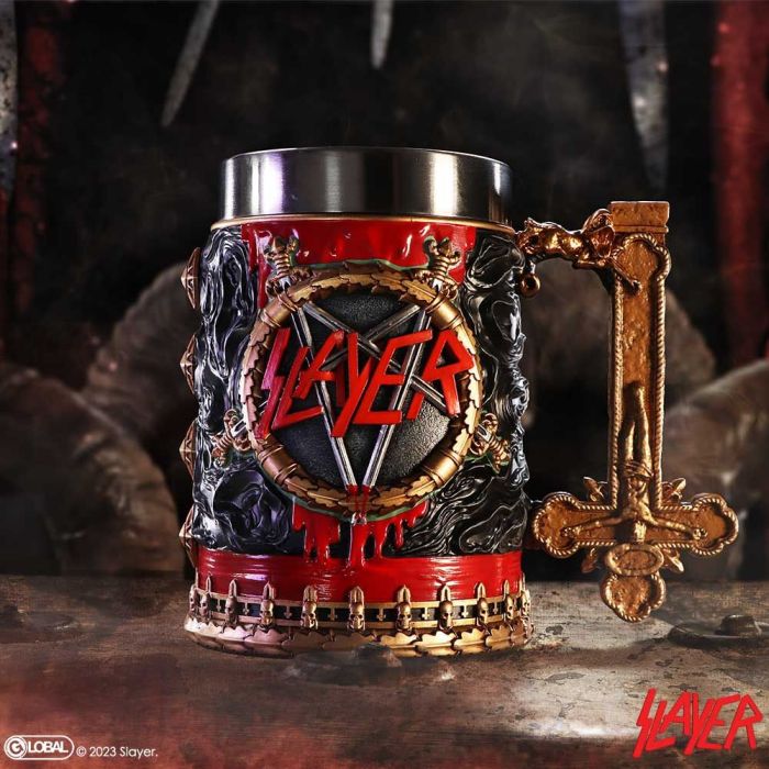 Slayer - Tankard Reign In Blood - Pint (560ml) 14.5cm high quality resin cast w. removable stainless steel insert