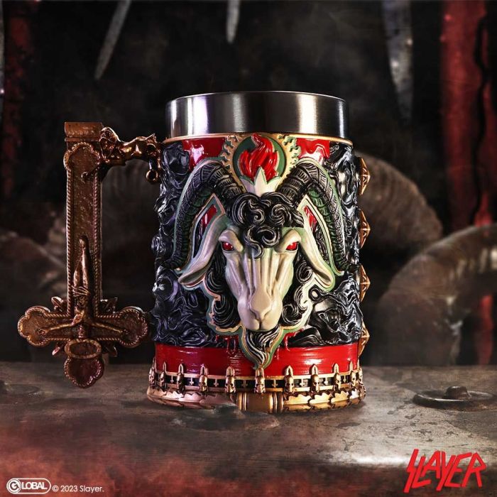 Slayer - Tankard Reign In Blood - Pint (560ml) 14.5cm high quality resin cast w. removable stainless steel insert