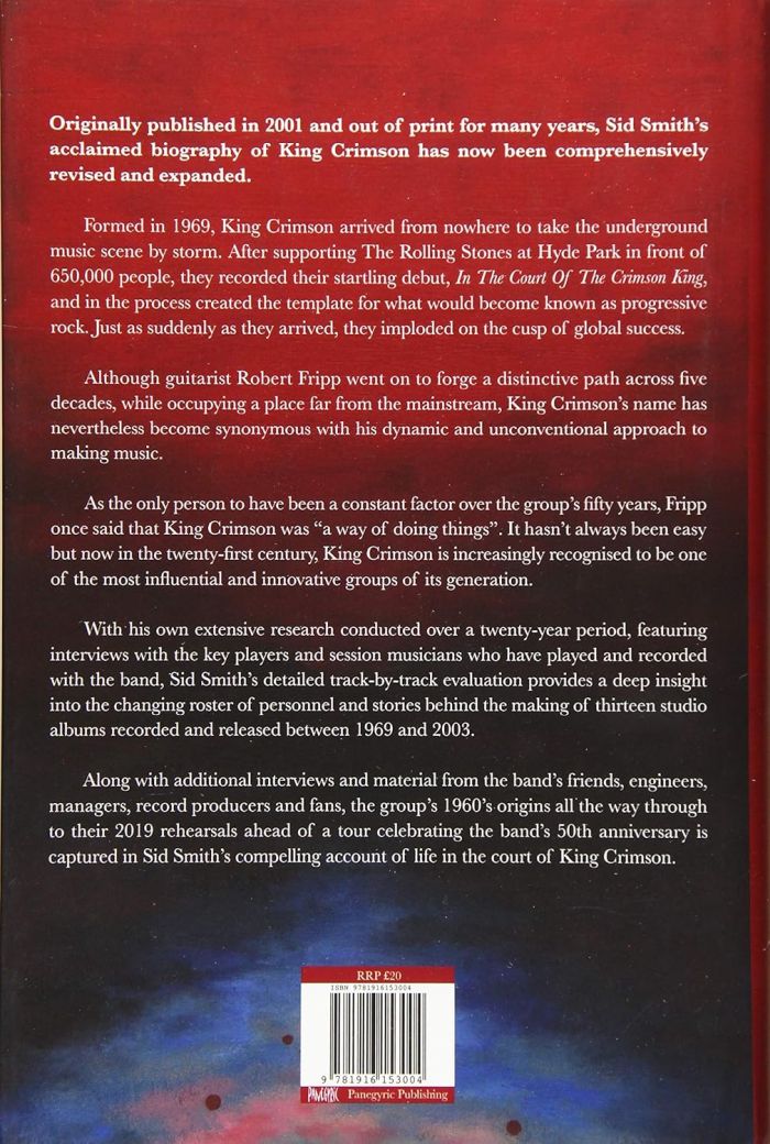King Crimson - Smith, Sid - In The Court Of The Crimson King (An Observation Over 50 Years) (HC) - Book - New