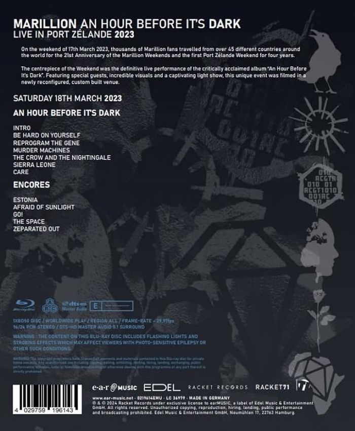 Marillion - Hour Before It's Dark, An: Live In Port Zelande 2023) (RA/B/C) - Blu-Ray - Music