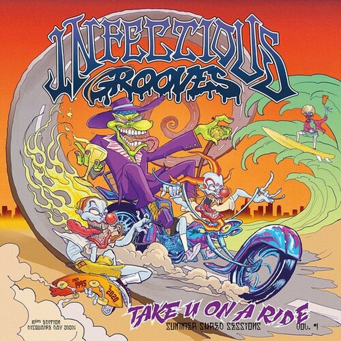 Infectious Grooves - Take U On A Ride - Summer Shred Sessions Vol. 1 (2024 12" EP Green with Purple Splatter vinyl reissue) - Vinyl - New
