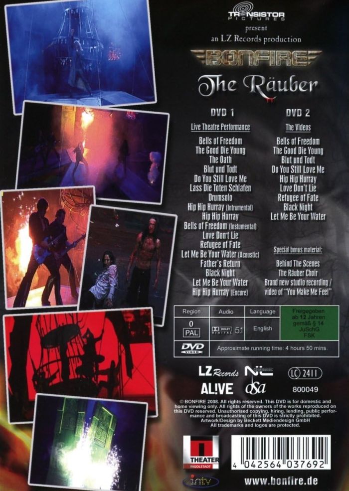Bonfire - Rauber, The (2DVD) (R0) - DVD - Music