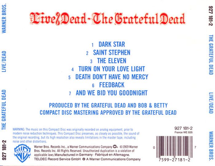 Grateful Dead - Live/Dead - CD - New