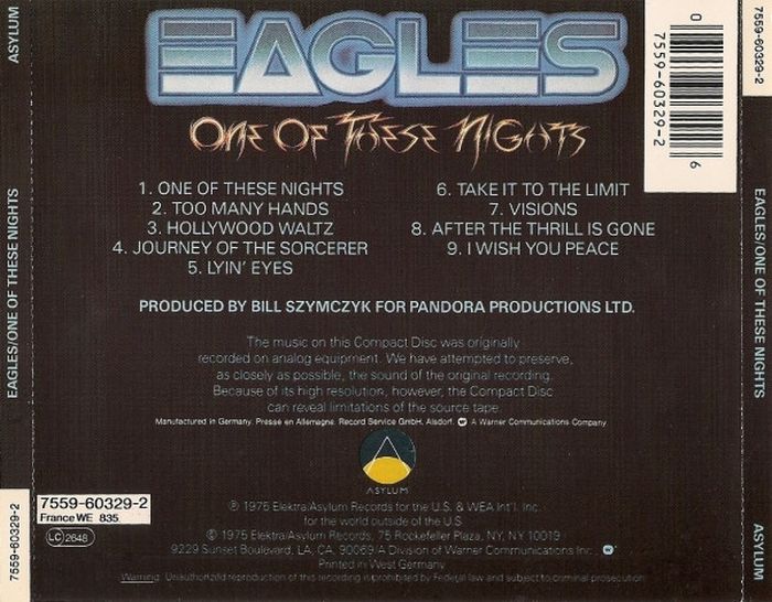 Eagles - One Of These Nights - CD - New