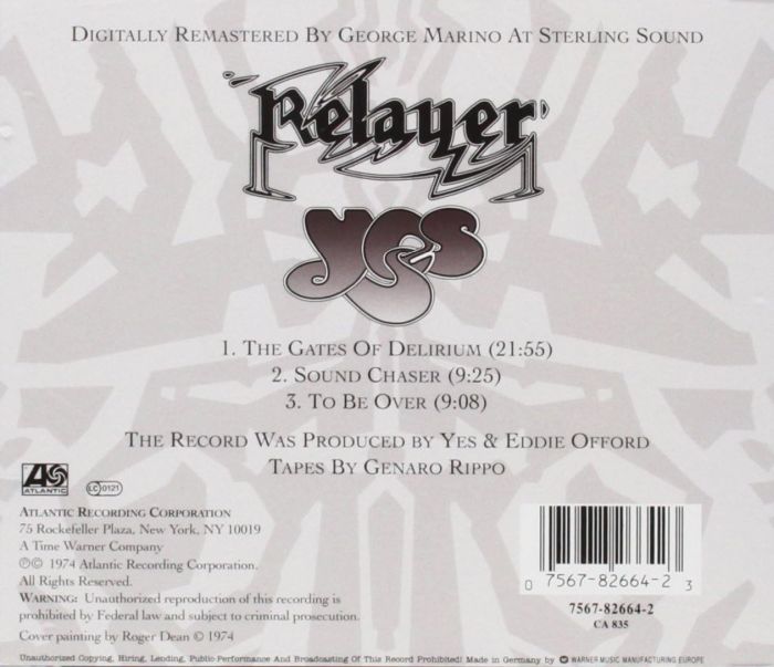 Yes - Relayer - CD - New