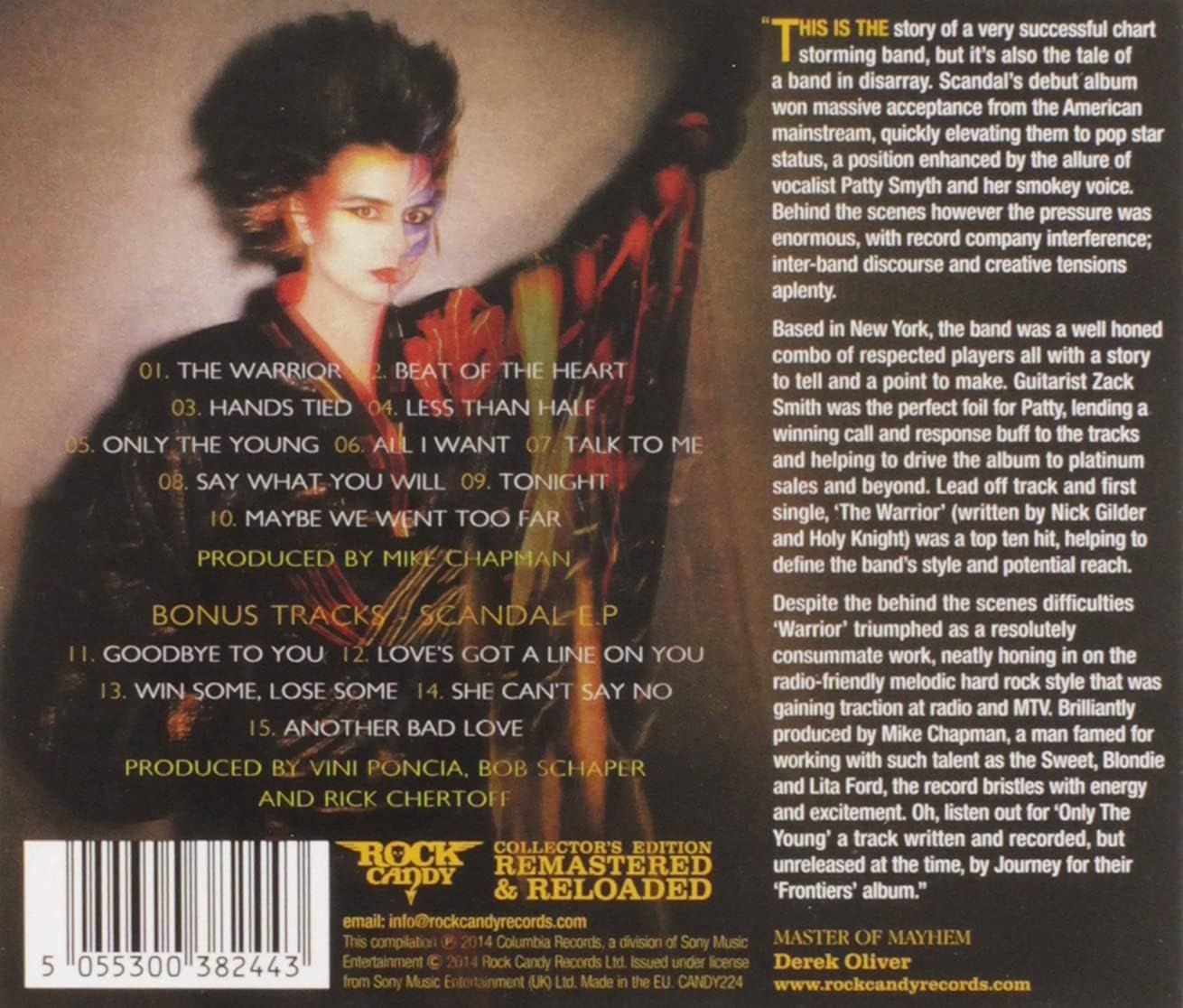 Scandal feat. Patty Smyth - Warrior (Rock Candy remaster with 5 bonus tracks) - CD - New