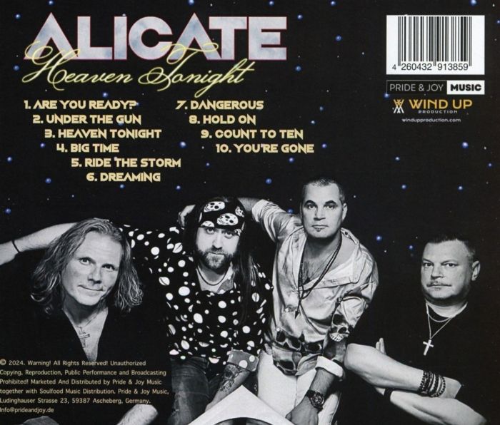 Alicate - Heaven Tonight - CD - New