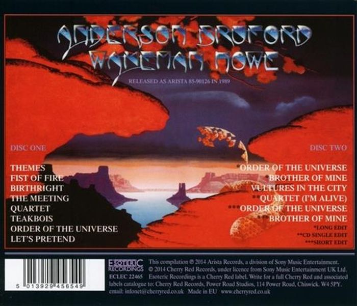 Anderson, Bruford, Wakeman, Howe - Anderson, Bruford, Wakeman, Howe (2014 2CD reissue) - CD - New