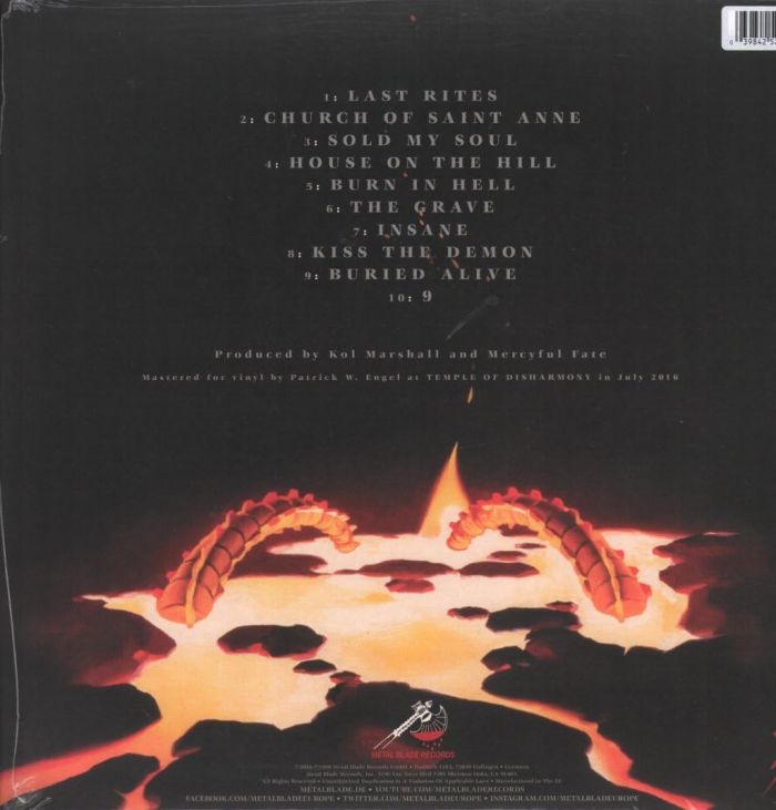 Mercyful Fate - 9 (2023 Yellow Ochre with Blue Swirls vinyl reissue with poster) - Vinyl - New