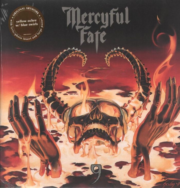 Mercyful Fate - 9 (2023 Yellow Ochre with Blue Swirls vinyl reissue with poster) - Vinyl - New