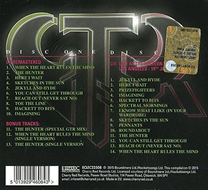 GTR - GTR (2015 Deluxe Ed. 2CD remastered reissue) - CD - New