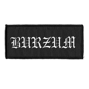 Burzum - White Logo (100mm x 45mm) Sew-On Patch