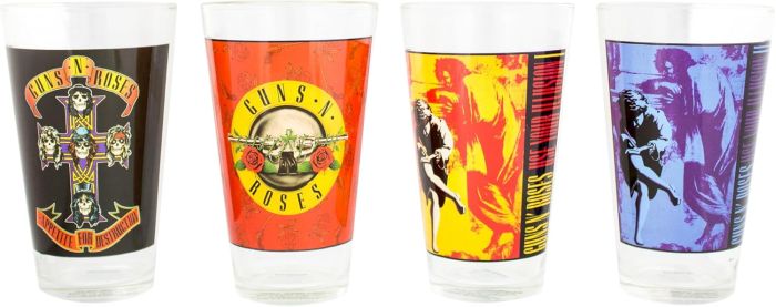 Guns N' Roses - Set of 4 x Pint Beer Glasses