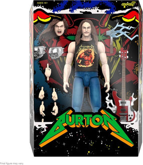 Metallica - Cliff Burton (Wave 2 - Superhero Poster) ULTIMATES! 7 inch Super7 ReAction Figure