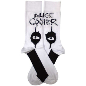 Cooper, Alice - White Crew Socks (Fits Sizes 7 to 11) - Eyes