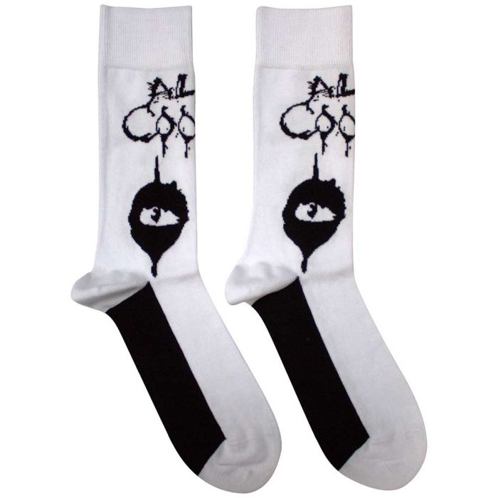 Cooper, Alice - White Crew Socks (Fits Sizes 7 to 11) - Eyes