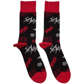 Slayer - Black Crew Socks (Fits Sizes 7 to 11) - Logos