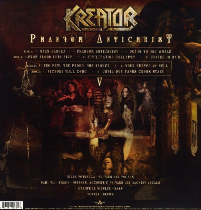 Kreator - Phantom Antichrist (2022 180g 2LP Yellow vinyl gatefold reissue) - Vinyl - New