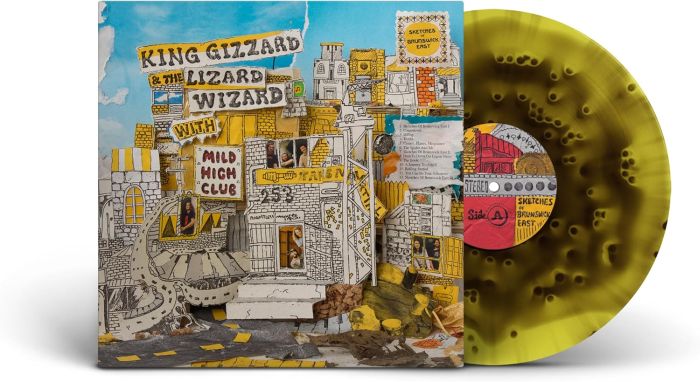 King Gizzard And The Lizard Wizard - Sketches Of Brunswick East (2024 Migraine Edition Wax - Yellow & Black Ice Cloudy vinyl reissue with outer sleeve) - Vinyl - New
