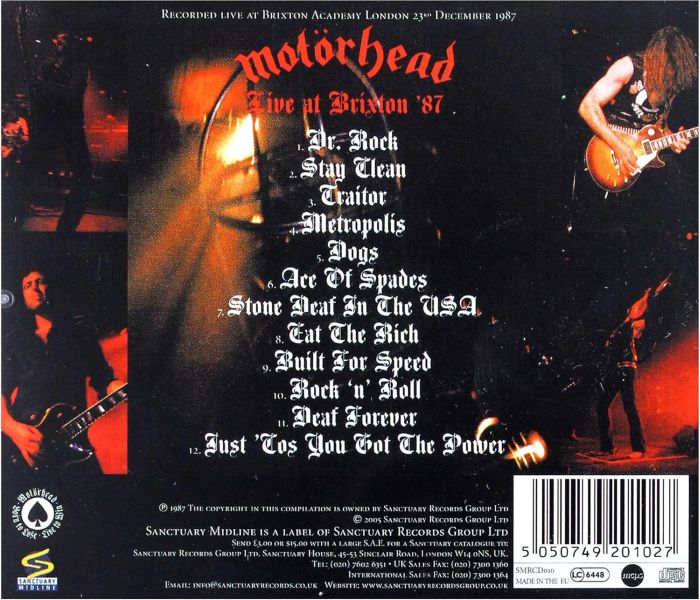 Motorhead - Live At Brixton '87 - CD - New